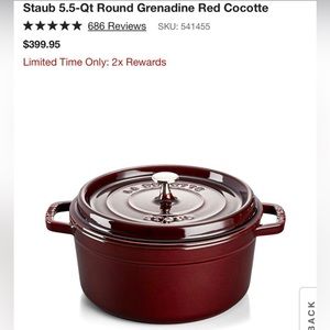 Staub Round Dutch Oven, 5.5 QT